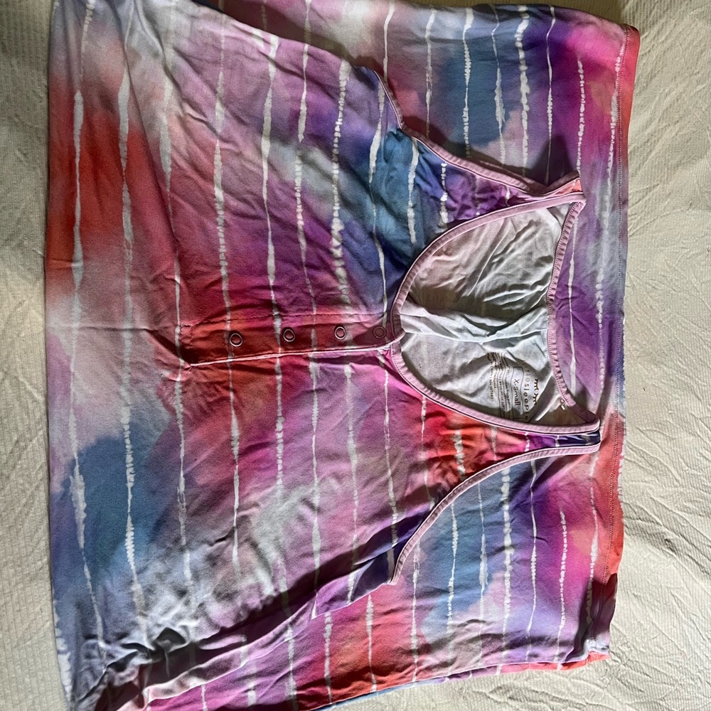 Little Sleepies Pastel Tie-Dye nightgown